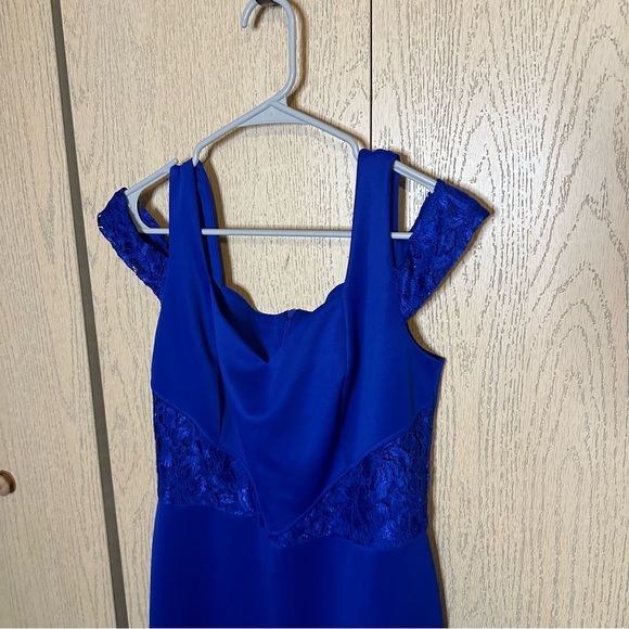 Alexa B Nites Blue Formal Floor Length Gown 12 - Picture 3 of 13